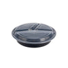 Black Base 3-Compartment Round Container 48 Oz 300 Pieces - hotpack.bh
