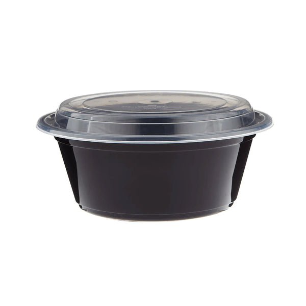 Black Base Round Container 32OZ + LID