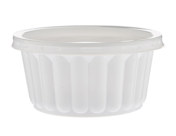 PP Corrugated White Bowl