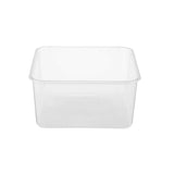 120 Pieces Microwave Plastic Clear Square Container 2000Ml