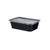 500 Pieces Microwave Plastic Black Rectangle Container 750ML + LID