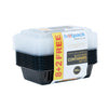 Black Base Container 38 oz with Lids 8 + 2 Free (10 Pieces)