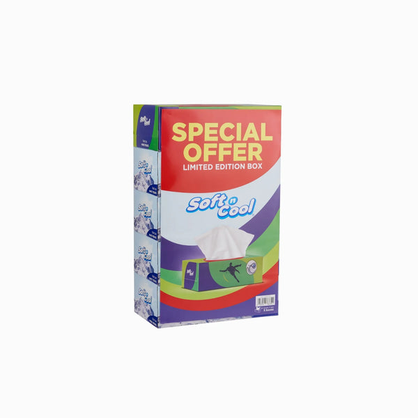 Soft n Cool World Cup Edition Facial Tissues | 130 Sheets x 2 Ply | 30 Boxes