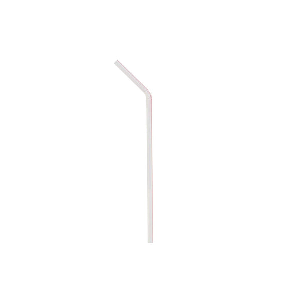 Plastic Straw Flexible With Wrap 6mm-10000 Pieces