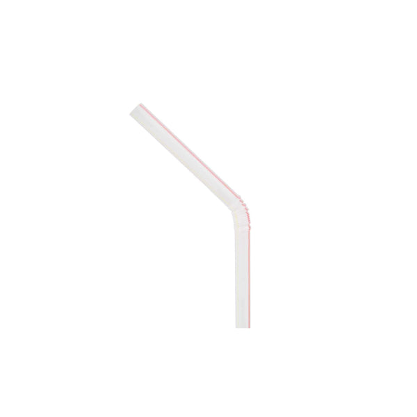 Plastic Straw Flexible With Wrap 6mm-10000 Pieces