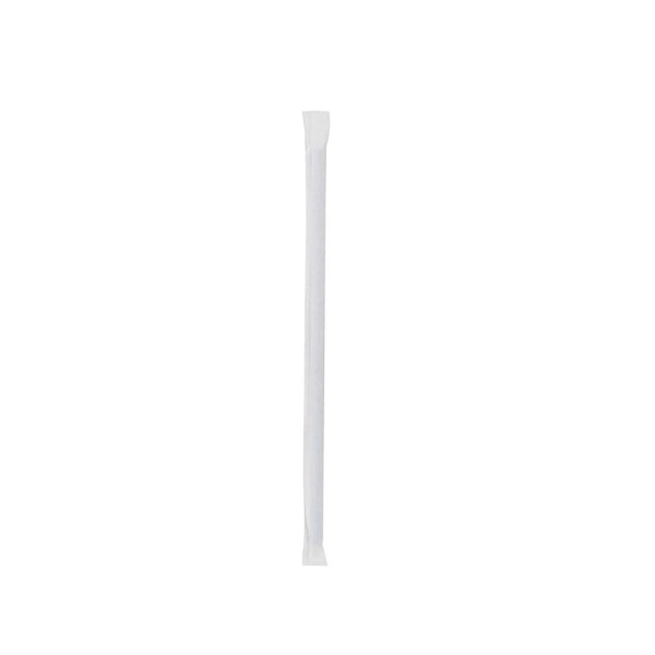 Clear Plastic Straw Straight With Wrap 7 MM-10000 Pieces