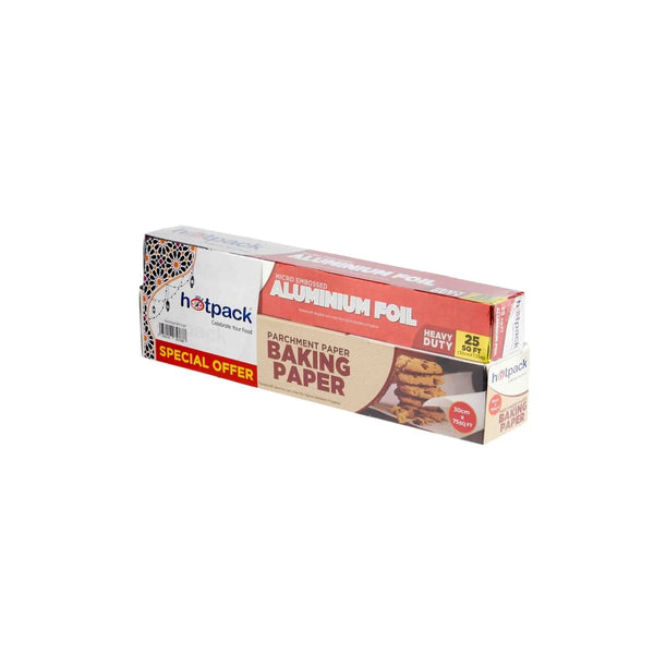 Baking Paper (parchment paper)+ Aluminium Foil Combo