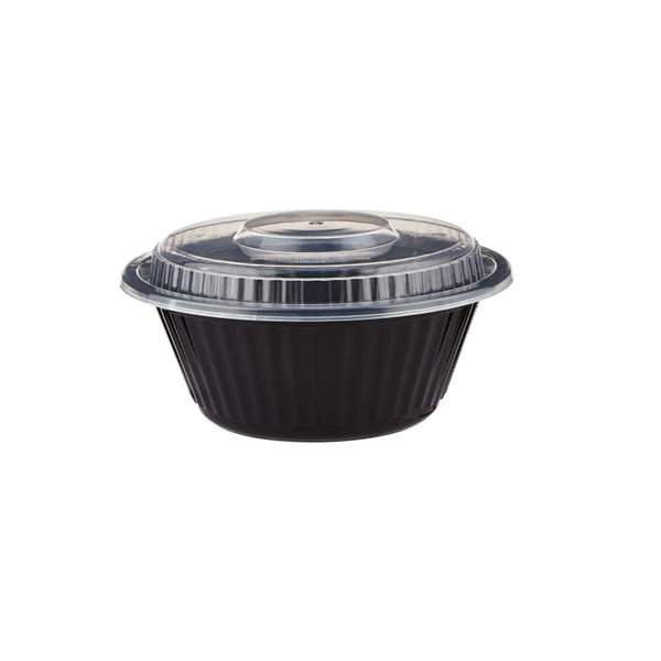 Black Base Heavy Duty Round Container 25 Oz