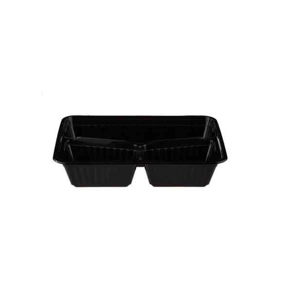 Black Base Rectangular 3 Compartment Container