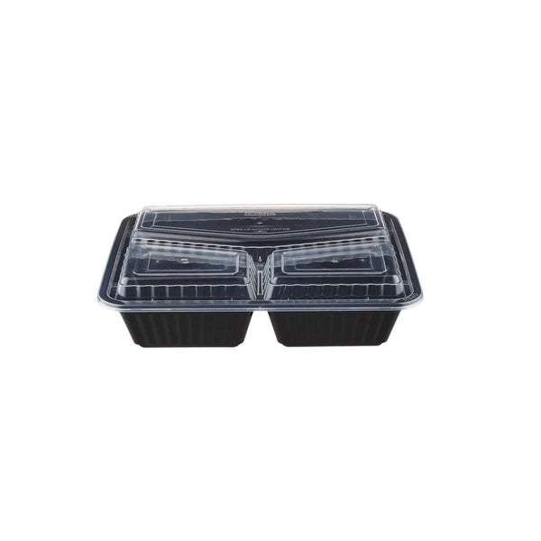 Black Base Rectangular 3 Compartment Container