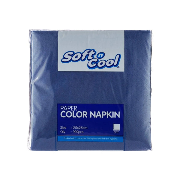 SOFT N COOL BLUE NAPKIN 25X25CM