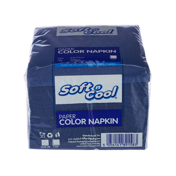 SOFT N COOL BLUE NAPKIN 25X25CM