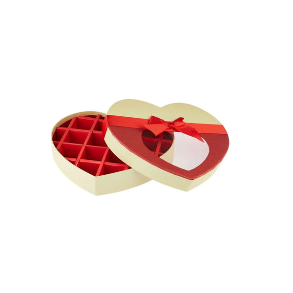 Chocolate Gift Box Heart Shape 22*19*4CM-21DIV-RED-CHB16