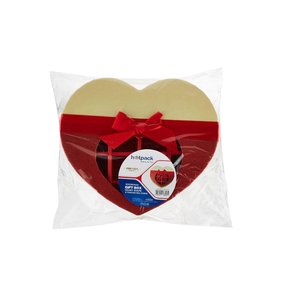 Chocolate Gift Box Heart Shape 22*19*4CM-21DIV-RED-CHB16