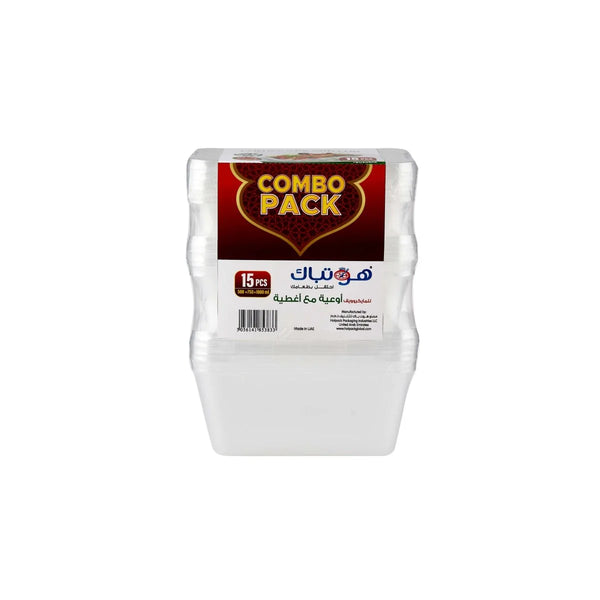 Clear Microwaveable Container Combo Pack 500ml + 750ml + 1000ml