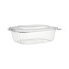 Clear Pet Hinged Oval Salad Container 24 Oz