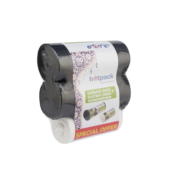 Garbage Bag Roll 65 x 95 cm + Dustbin Bag 45 x 55 cm Combo Pack