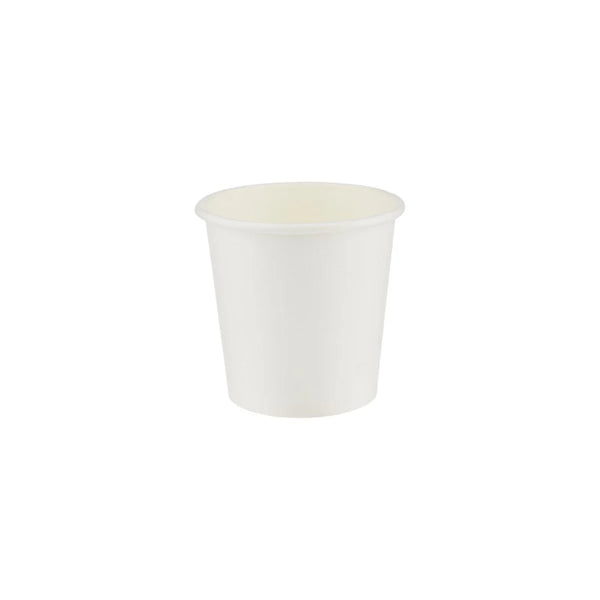 Heavy Duty White Single Wall Paper Cups 6.5 Oz