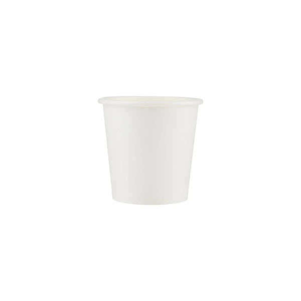 Heavy Duty White Single Wall Paper Cups 6.5 Oz