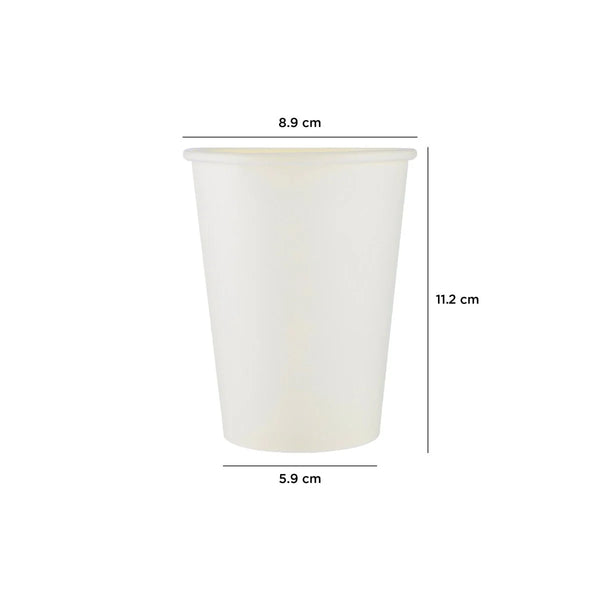 White Heavy Duty Single Wall Paper Cups