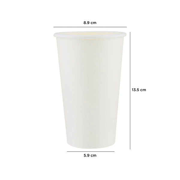 White Heavy Duty Single Wall Paper Cups