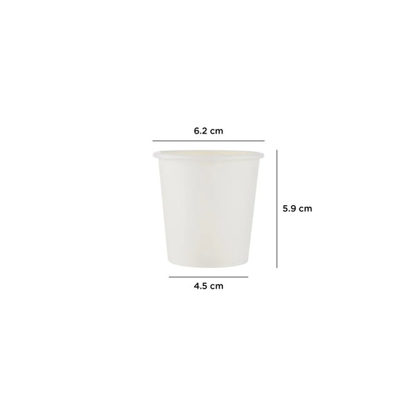 White Heavy Duty Single Wall Paper Cups