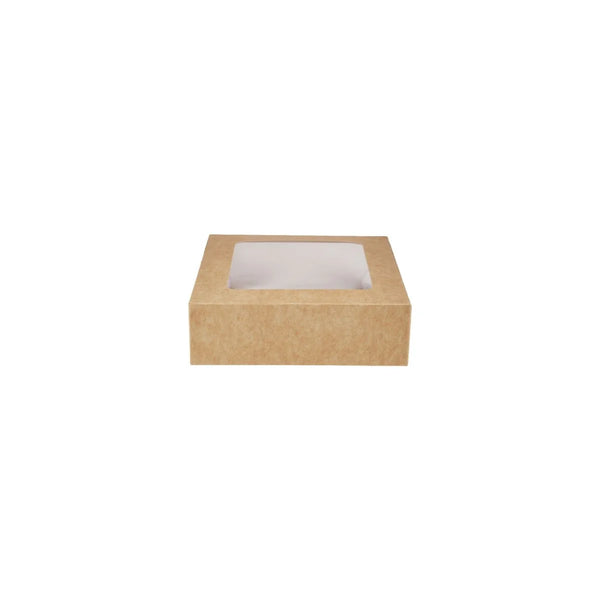 Kraft Square Salad Box with Window