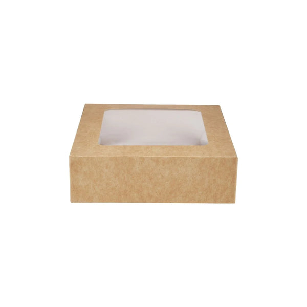 Kraft Square Salad Box with Window