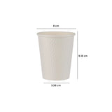 500 Pieces  White Embossed Design Paper Cup 8 Oz