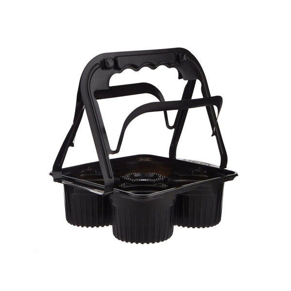 PLASTIC CUP CARRIER-BLACK- FOR 4 CUPS