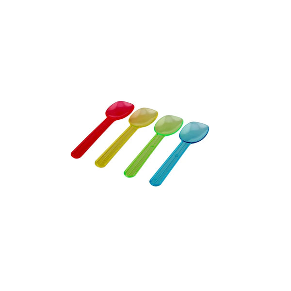 Mixed Color Plastic Ice Cream Spoon Small-8.2 Cm