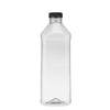 Plastic Square Bottle with Black Cap - hotpack.bh