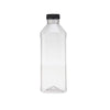 Plastic Square Bottle with Black Cap - hotpack.bh