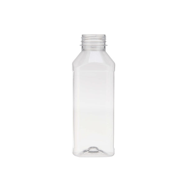 Plastic Square Bottle with Black Cap - hotpack.bh