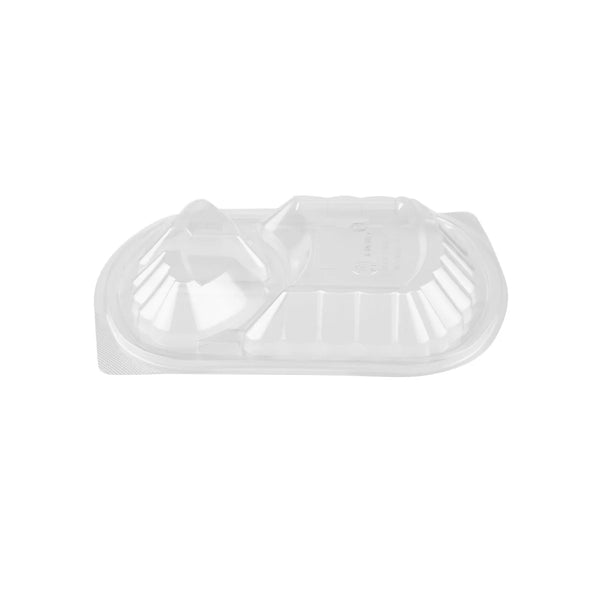 Red & Black Base Rectangular 3-Compartment Container With Lid