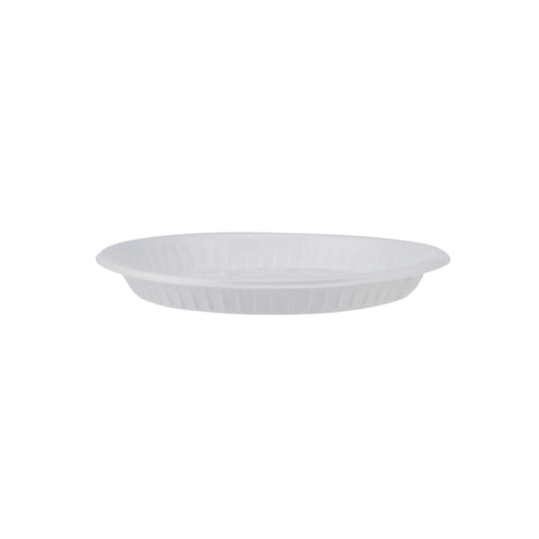 Round Plastic Plate White 9 Inch