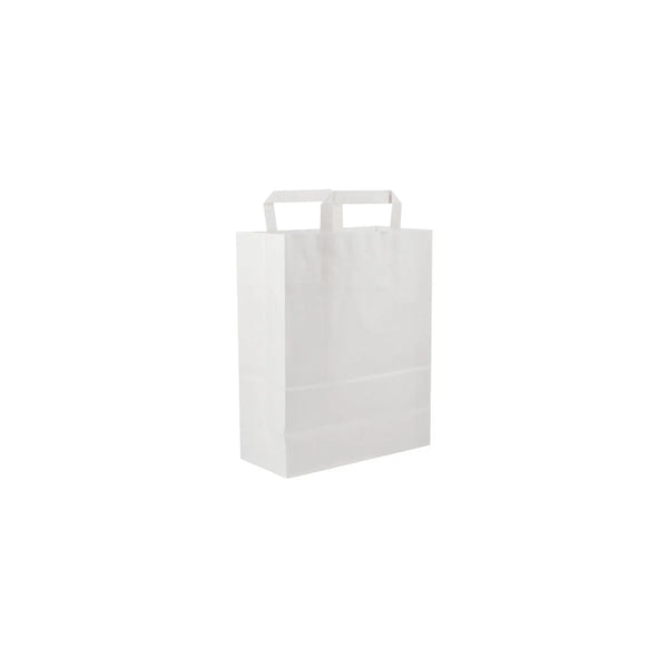 White Paper Bag Flat Handle