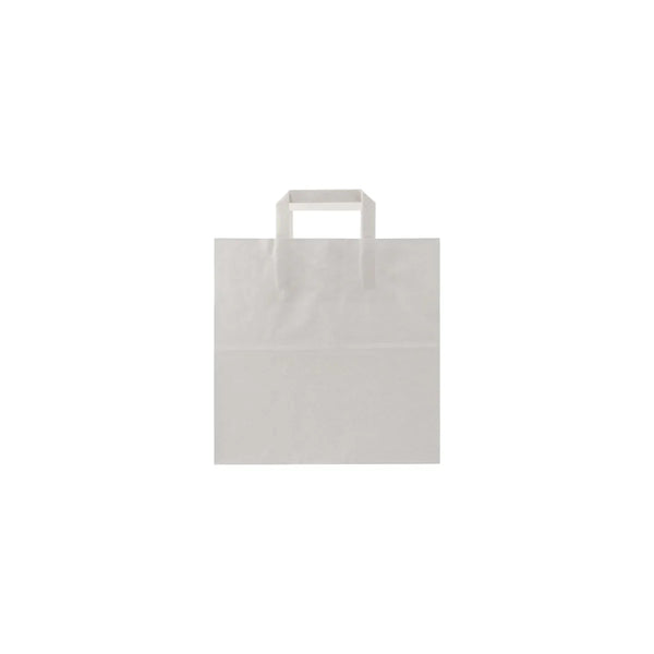 White Paper Bag Flat Handle
