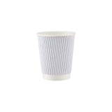 500 Pieces White Ripple Cup 8 Oz (240 ml)