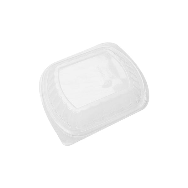 250 Pieces Black Base Rectangular Container with Lid - LBH - 24 x 20.5 x 4.2 cm - Hotpack
