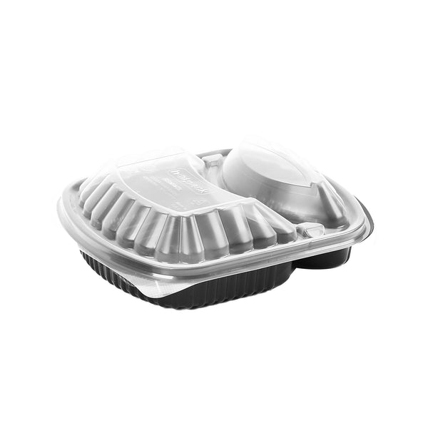 10x7 Mediterranean Microwavable 2 Compartment Black Base