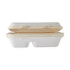 Bio Degradable Lunch Box In 2 Compartment-500 Pieces