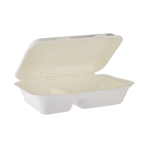 Bio Degradable Lunch Box In 2 Compartment-500 Pieces