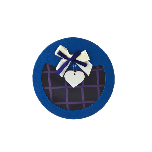 48 Pieces Round Blue Chocolate Gift Box 21 Division -19*19*4 cm