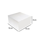 100 Pieces White Heavy Duty Cake Box 15 x 15 cm