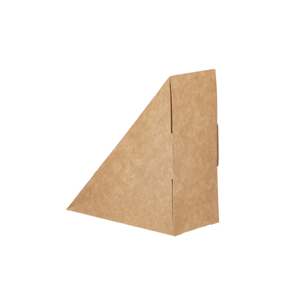 Kraft Sandwich Wedge Box, 125*65*120 mm | 500 Pieces - Hotpack Bahrain