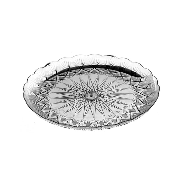 Round Crystal Plate 36 cm 10 Kg - Hotpack Bahrain