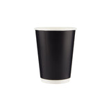 500 Pieces 12 Oz Black Double Wall Paper Cups