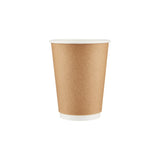500 Pieces 12 Oz Kraft Double Wall Paper Cups