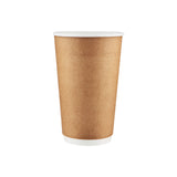 500 Pieces 16 Oz Kraft Double Wall Paper Cups